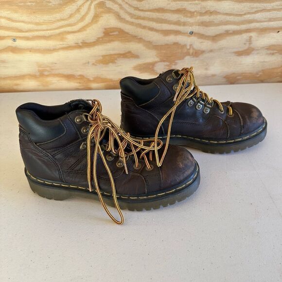 Vintage Men's Brown Leather Dic Martens Boots - Picture 1 of 5